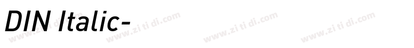 DIN Italic字体转换